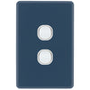 DETA Midnight Navy S-Line 2 Gang Switch Cover Plate