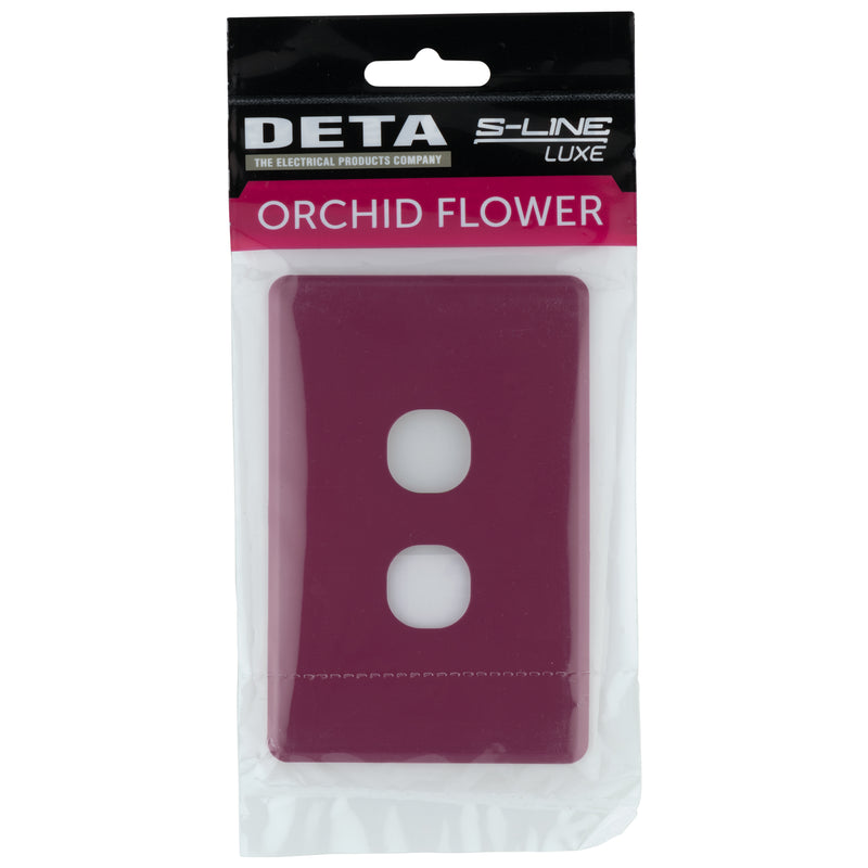 DETA Orchid Flower S-Line 2 Gang Switch Cover Plate