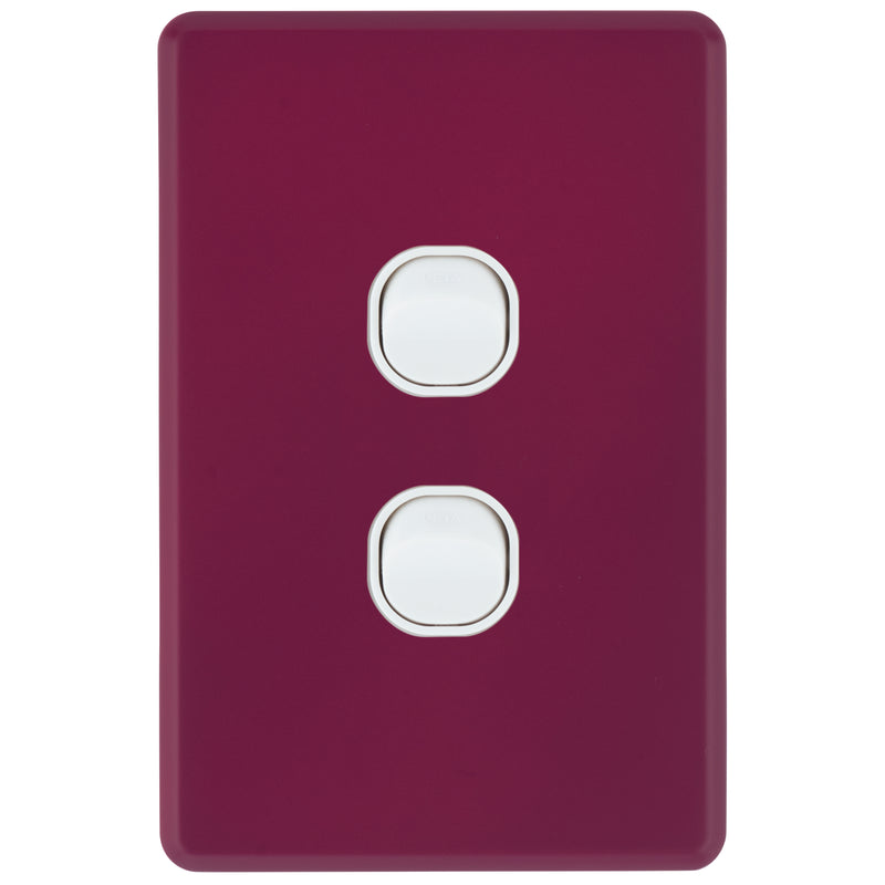 DETA Orchid Flower S-Line 2 Gang Switch Cover Plate
