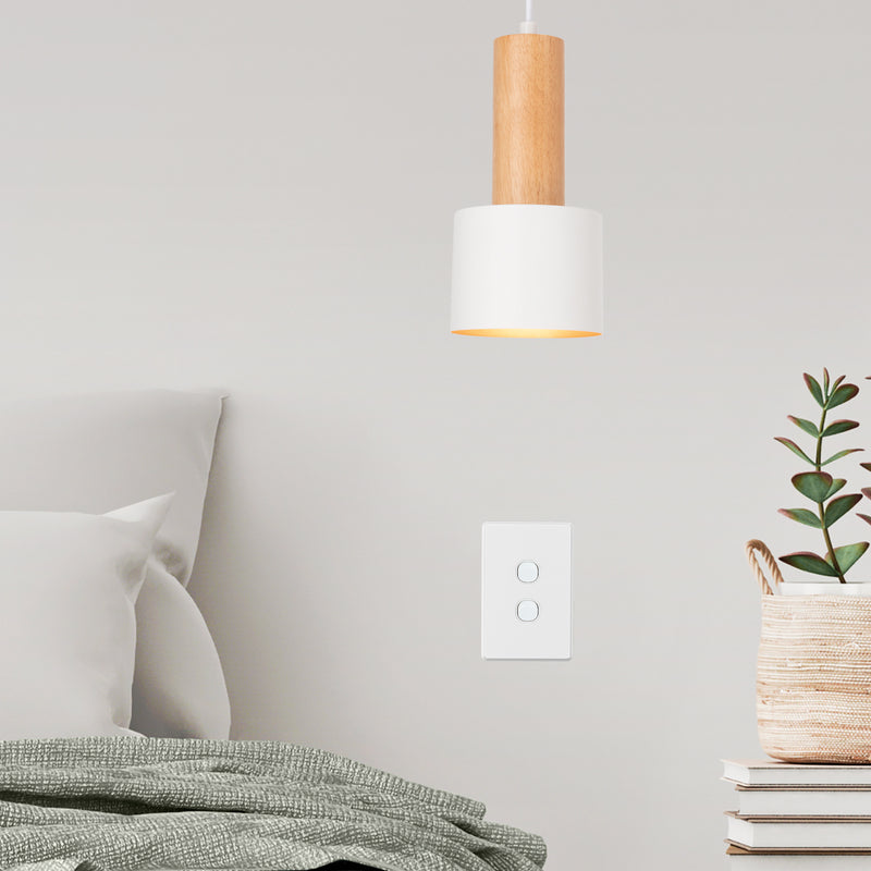 DETA White S-Line Series 2 Aperture Wall Plate