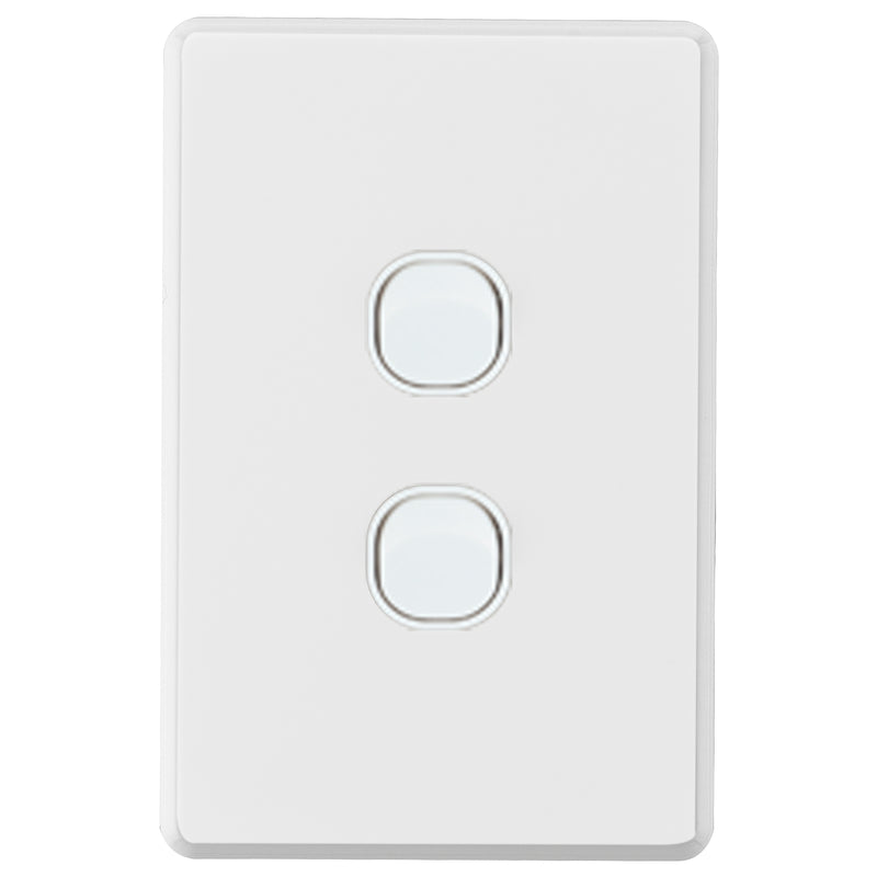 DETA White S-Line Series 2 Aperture Wall Plate