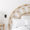 DETA Matte Black S-Line Double Vertical Wall Switch