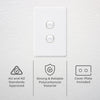 DETA Matte White S-Line Double Vertical Wall Switch