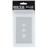 DETA Polished Chrome S-Line 3 Gang Switch Cover Plate