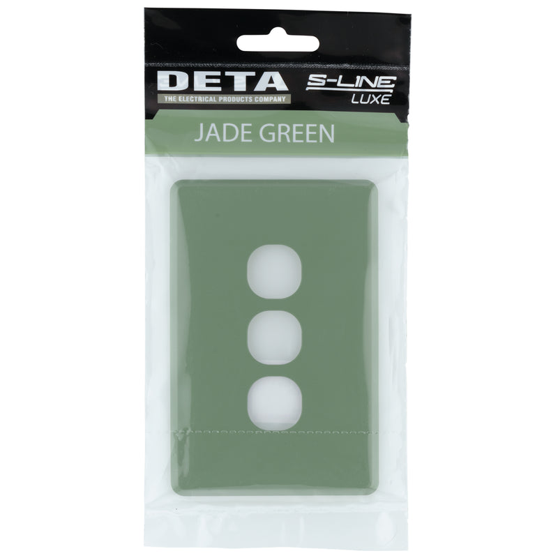 DETA Jade Green S-Line 3 Gang Switch Cover Plate
