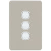 DETA Stone Taupe S-Line 3 Gang Switch Cover Plate