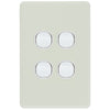 DETA S-Line Antique White 4 Gang Switch Cover Plate