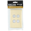 DETA S-Line Brushed Gold Finish 4 Gang Switch Cover Plate