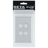 DETA S-Line Polished Chrome 4 Gang Switch Cover Plate