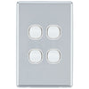 DETA S-Line Polished Chrome 4 Gang Switch Cover Plate