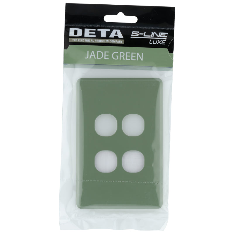 DETA Jade Green S-Line 4 Gang Switch Cover Plate