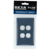 DETA S-Line Midnight Navy 4 Gang Switch Cover Plate