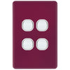 DETA S-Line Orchid Flower 4 Gang Switch Cover Plate