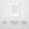 DETA S-line Six Gang Vertical Wall Switch