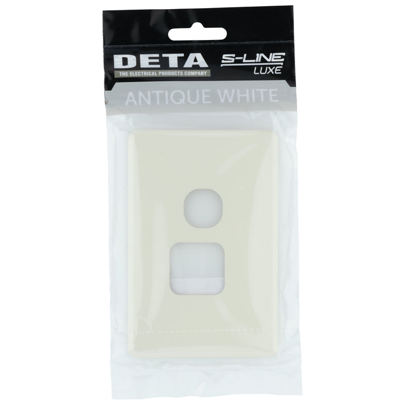 DETA S-Line Single Antique White PowerPoint Cover Plate
