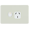 DETA S-Line Single Antique White PowerPoint Cover Plate