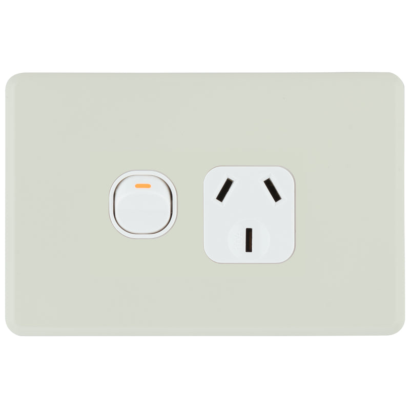 DETA S-Line Single Antique White PowerPoint Cover Plate