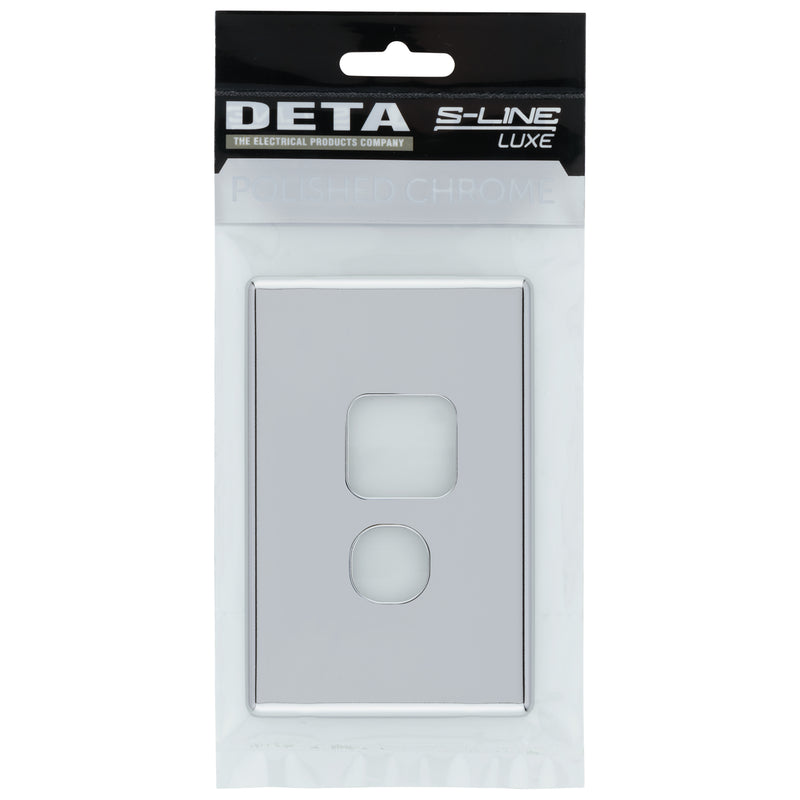 DETA S-Line Single Polished Chrome PowerPoint Cover Plate