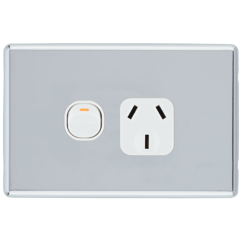 DETA S-Line Single Polished Chrome PowerPoint Cover Plate