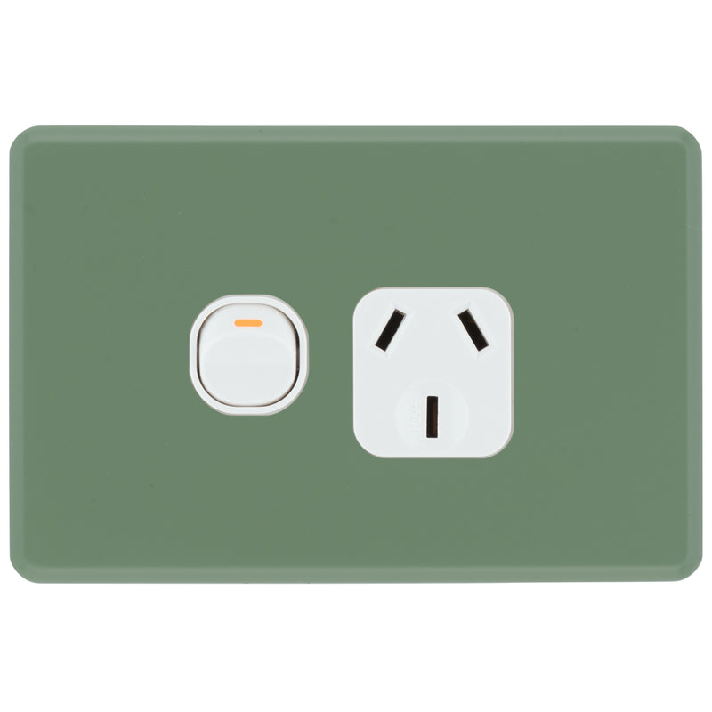 DETA S-Line Single Jade Green PowerPoint Cover Plate
