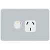 DETA S-Line Single Soft Grey PowerPoint Cover Plate