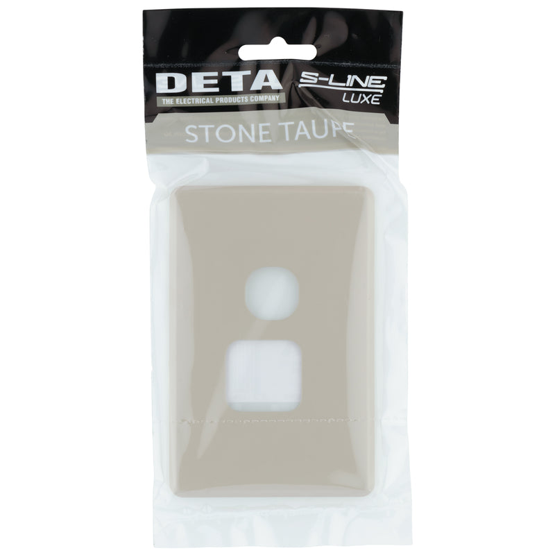 DETA S-Line Single Stone Taupe PowerPoint Cover Plate