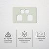 DETA S-Line Double Antique White PowerPoint Cover Plate