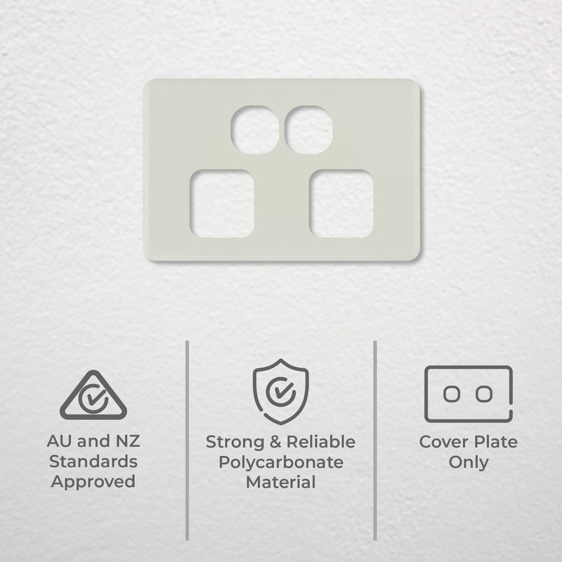 DETA S-Line Double Antique White PowerPoint Cover Plate