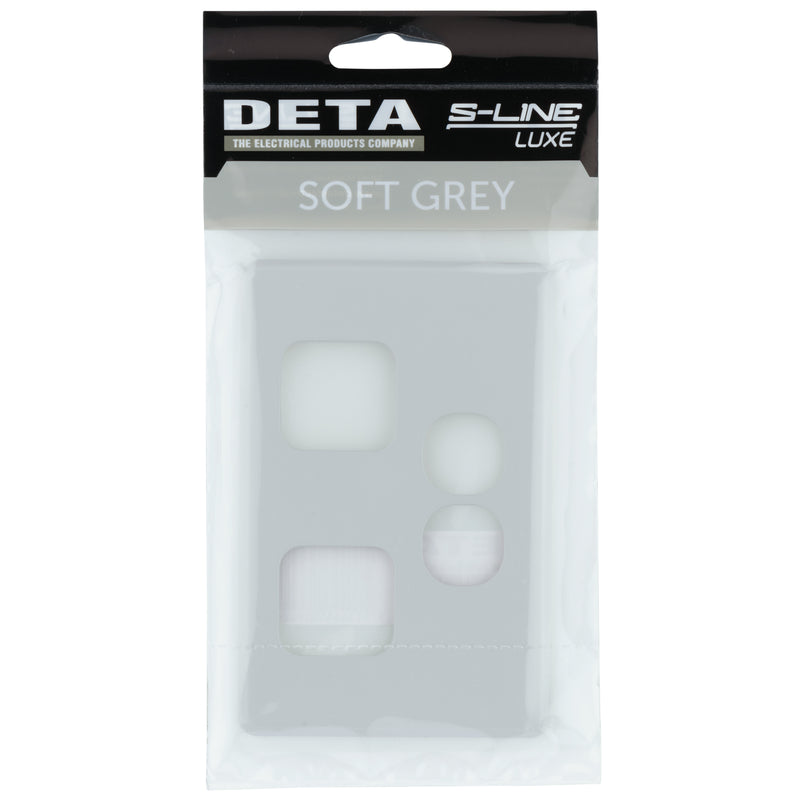 DETA S-Line Double Soft Grey PowerPoint Cover Plate