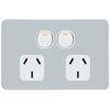 DETA S-Line Double Soft Grey PowerPoint Cover Plate