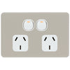 DETA S-Line Double Stone Taupe PowerPoint Cover Plate