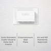 DETA 3 Gang Entertainment Wall Cover Plate
