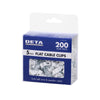 DETA 5mm White Flat Cable Clips - 200 Pack
