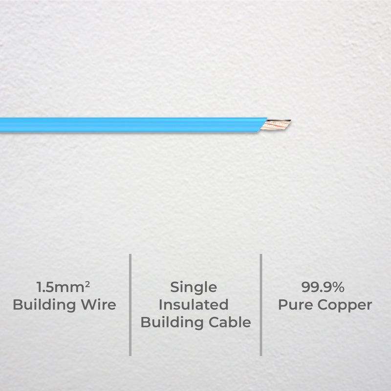 DETA Blue 5m 1.5mm² Single Insulated Building Cable