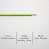 DETA Yellow-Green 5m 6mm² Single Insulated Earth Cable