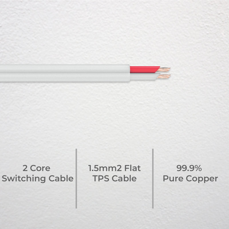 DETA 10m 1.5mm² 2-Core TPS Switching Cable