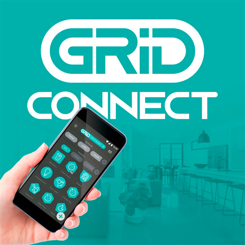 DETA Matte Black Grid Connect Smart Quad Gang Touch Light Switch