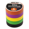 Arlec Halloween 20m 18mm Assorted Insulation PVC Tape - 5 Pack