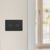 DETA Matte Black Grid Connect Smart Double Gang Touch Light Switch