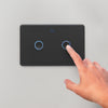 DETA Matte Black Grid Connect Smart Double Gang Touch Light Switch