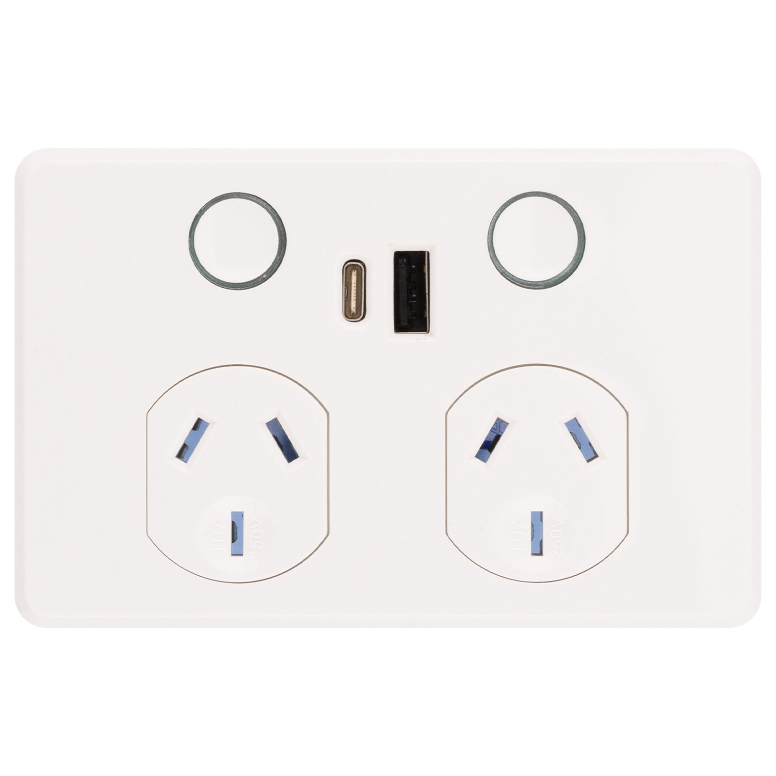 DETA Touch Double PowerPoint  with USB A+C PD 20W Fast Charging