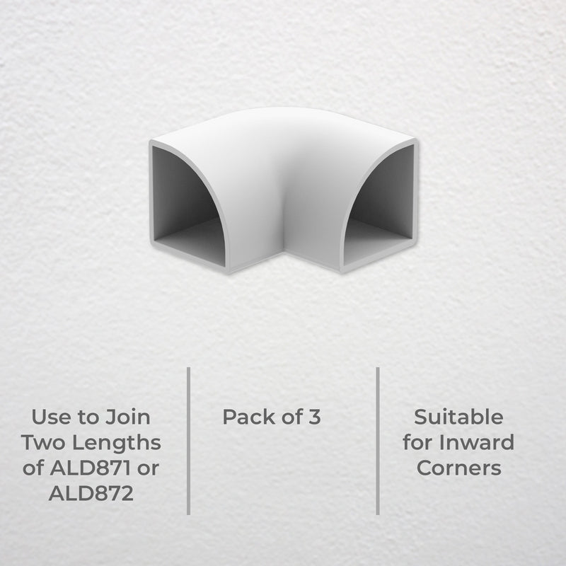 DETA Corner Profile Inward  Joiners – 3 Pack