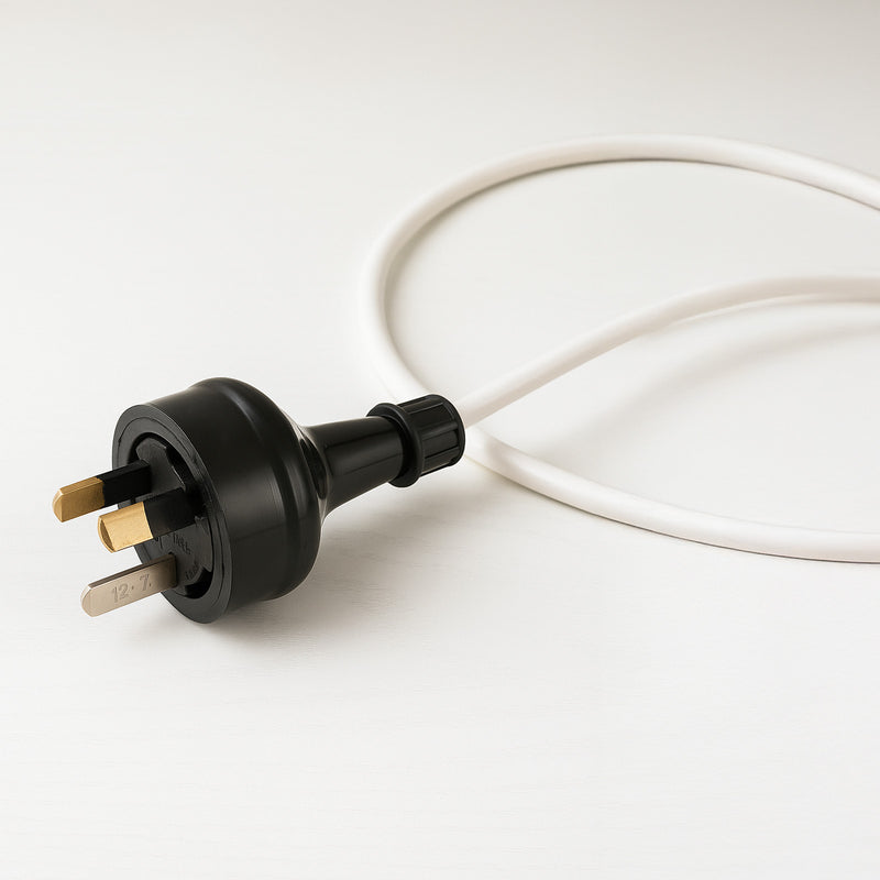 DETA White 5m 1mm² 3-Core Cable