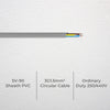 DETA Grey 5m 1.5mm² 3-Core Cable