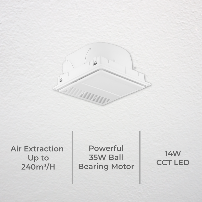 DETA 2000W PTC 3-in-1 Bathroom Heater with LED Light