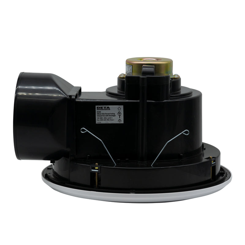 DETA 250mm Side Ducted Exhaust Fan with Light