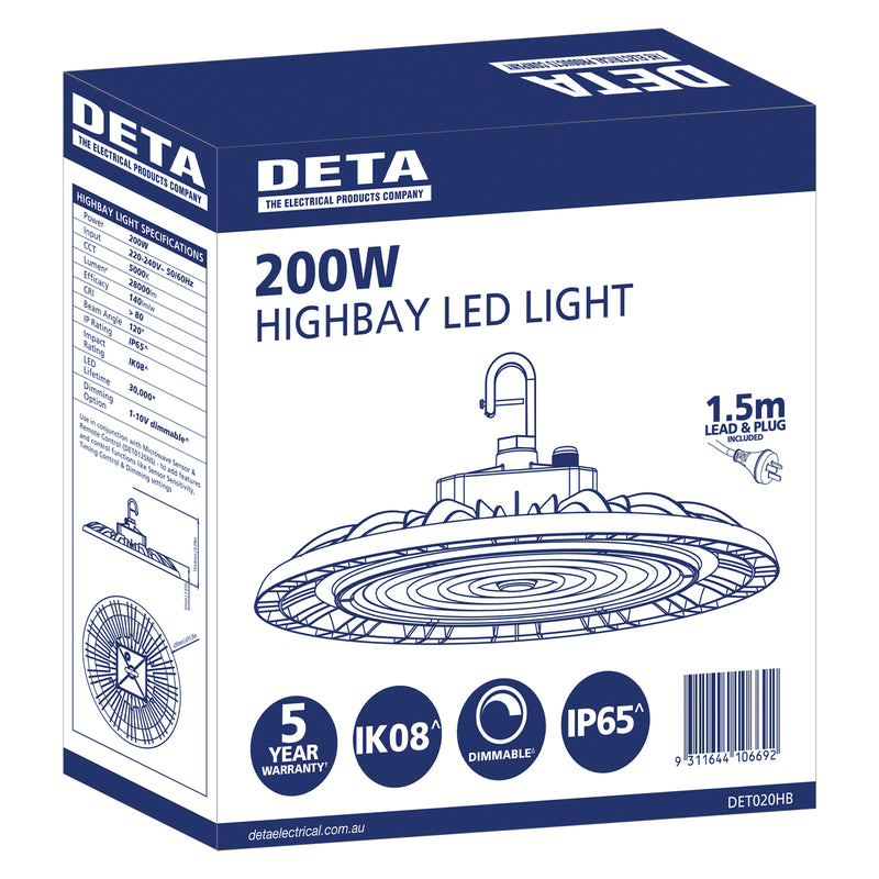DETA 200W 28000lm Highbay Light