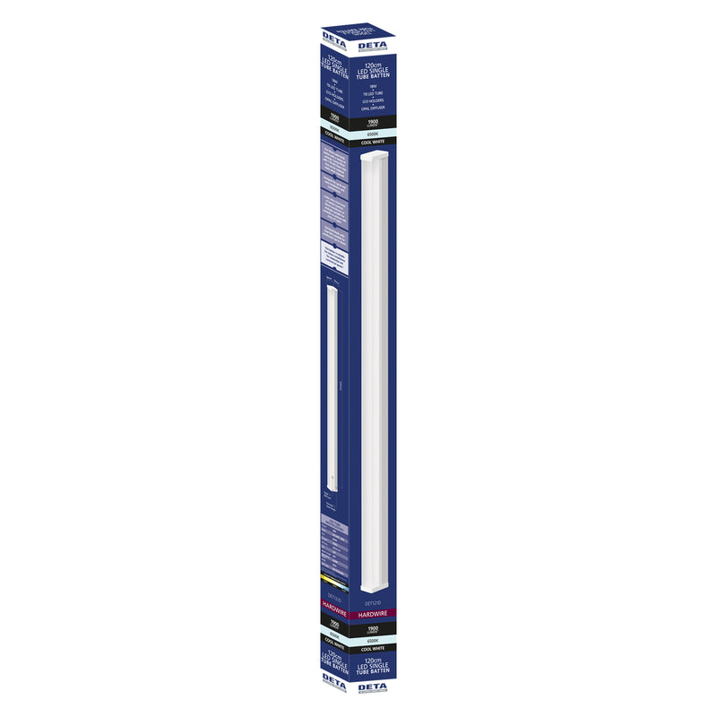 DETA 120cm Single LED Tube Diffused Batten Light