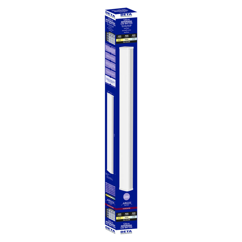 DETA Argos 120cm Tri-Colour And Multi-Power LED Batten Light