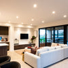 DETA 9W Tri-Colour Dimmable LED Downlight - White Metal Fascia & Low Recessed Lens Design
